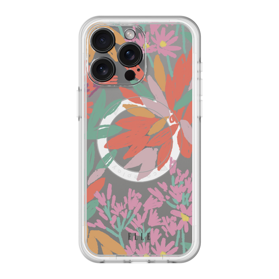 スリムプロテクションプレミアムケース with MagSafe［ ELLE - フローラル ］
