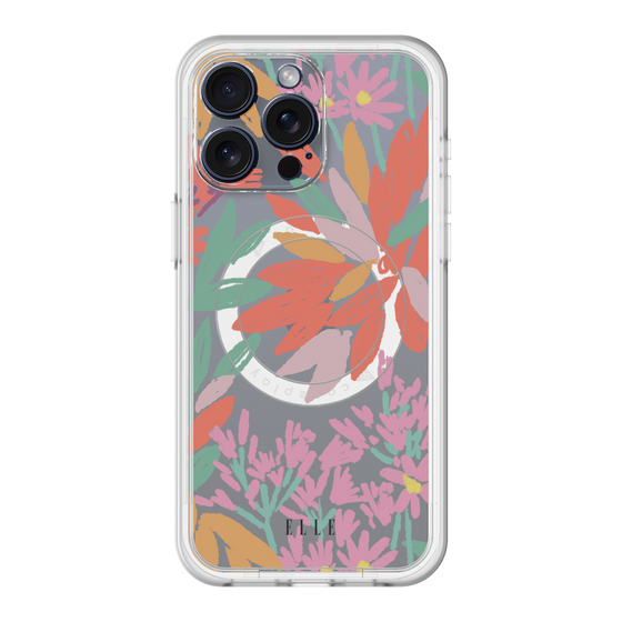 スリムプロテクションプレミアムケース with MagSafe［ ELLE - フローラル ］