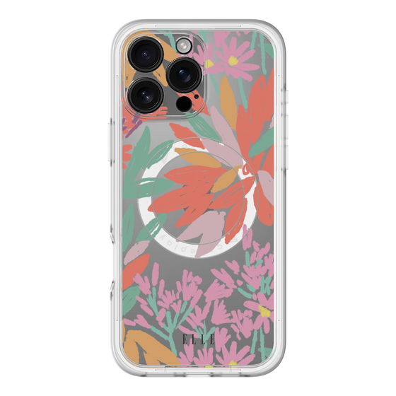 スリムプロテクションプレミアムケース with MagSafe［ ELLE - フローラル ］