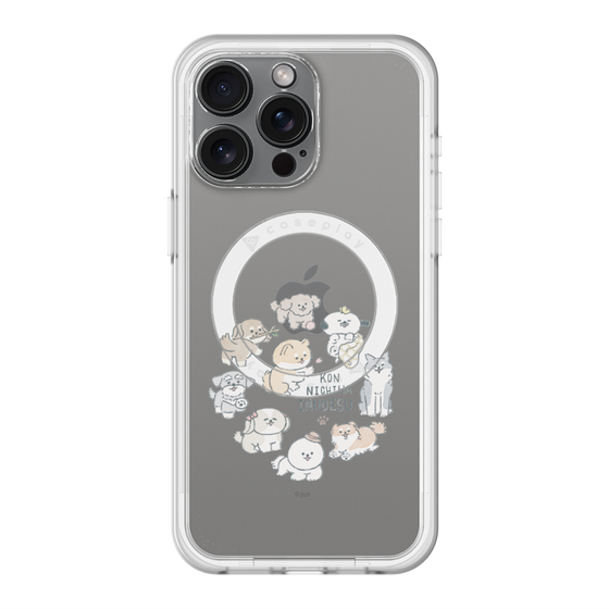 スリムプロテクションプレミアムケース with MagSafe［ こんにちは、いぬです - みんなそろって - クリア ］