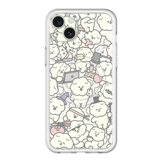 スリムプロテクションプレミアムケース with MagSafe［ もっさりもさお - もさもさ - クリア ］