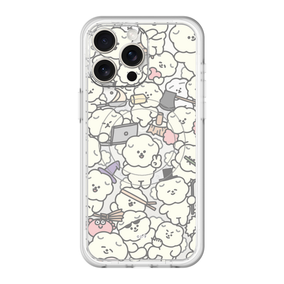 スリムプロテクションプレミアムケース with MagSafe［ もっさりもさお - もさもさ - クリア ］