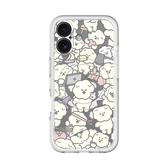 スリムプロテクションプレミアムケース with MagSafe［ もっさりもさお - もさもさ - クリア ］