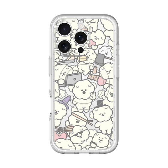 スリムプロテクションプレミアムケース with MagSafe［ もっさりもさお - もさもさ - クリア ］