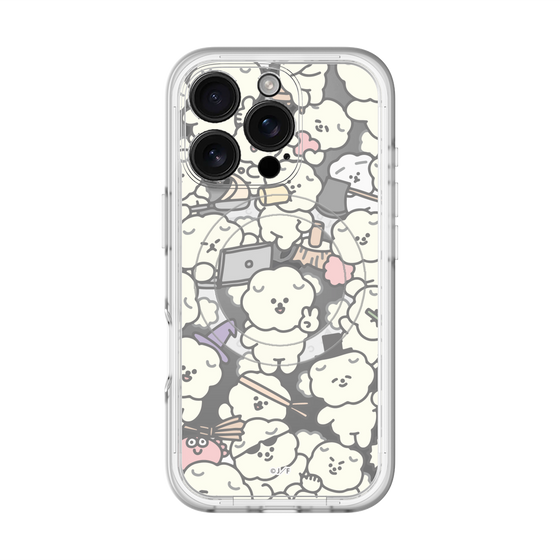 スリムプロテクションプレミアムケース with MagSafe［ もっさりもさお - もさもさ - クリア ］