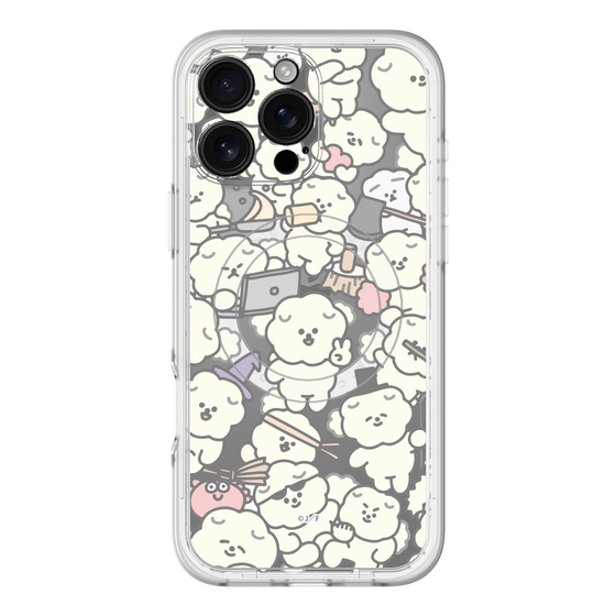 スリムプロテクションプレミアムケース with MagSafe［ もっさりもさお - もさもさ - クリア ］