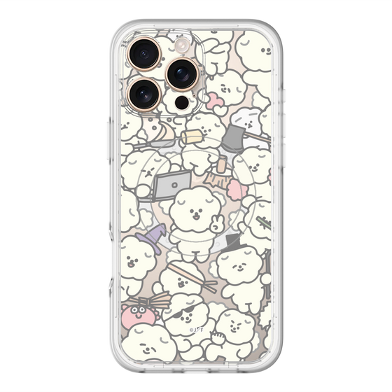 スリムプロテクションプレミアムケース with MagSafe［ もっさりもさお - もさもさ - クリア ］
