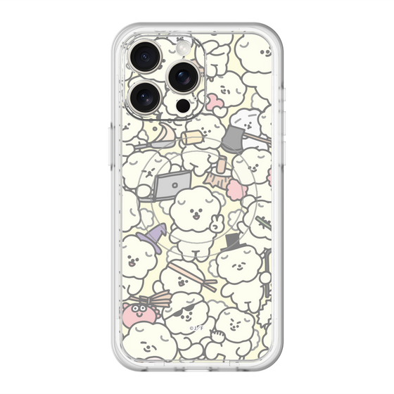 スリムプロテクションプレミアムケース with MagSafe［ もっさりもさお - もさもさ - ベージュ ］