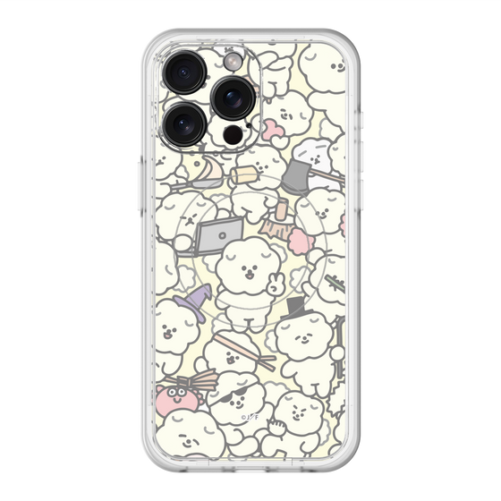 スリムプロテクションプレミアムケース with MagSafe［ もっさりもさお - もさもさ - ベージュ ］