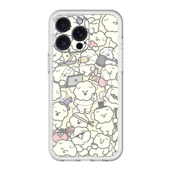 スリムプロテクションプレミアムケース with MagSafe［ もっさりもさお - もさもさ - ベージュ ］