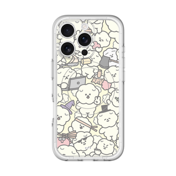 スリムプロテクションプレミアムケース with MagSafe［ もっさりもさお - もさもさ - ベージュ ］