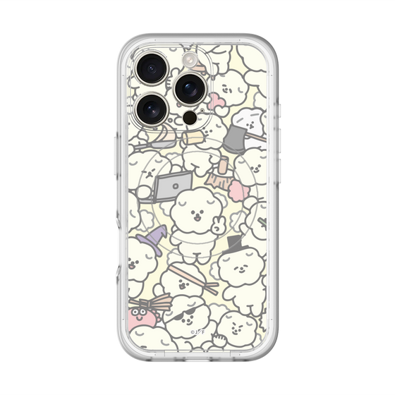 スリムプロテクションプレミアムケース with MagSafe［ もっさりもさお - もさもさ - ベージュ ］