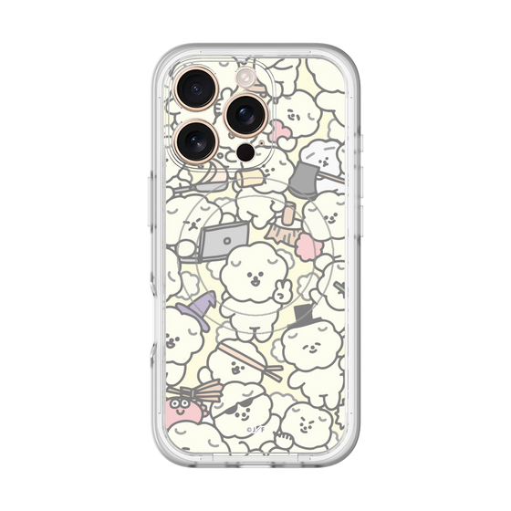 スリムプロテクションプレミアムケース with MagSafe［ もっさりもさお - もさもさ - ベージュ ］