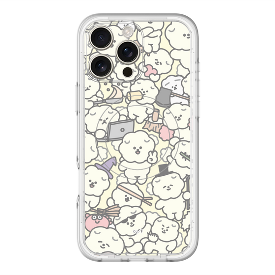 スリムプロテクションプレミアムケース with MagSafe［ もっさりもさお - もさもさ - ベージュ ］