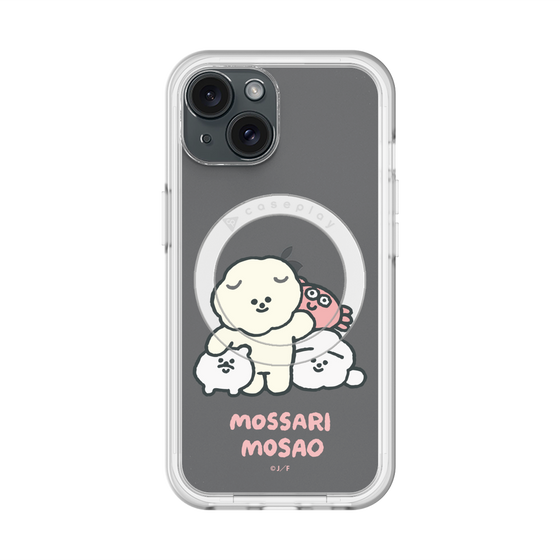 スリムプロテクションプレミアムケース with MagSafe［ もっさりもさお - みんないっしょ - クリア ］