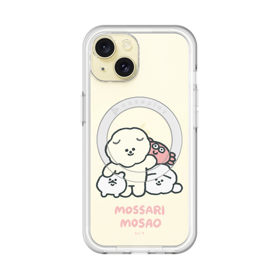 スリムプロテクションプレミアムケース with MagSafe［ もっさりもさお - みんないっしょ - クリア ］