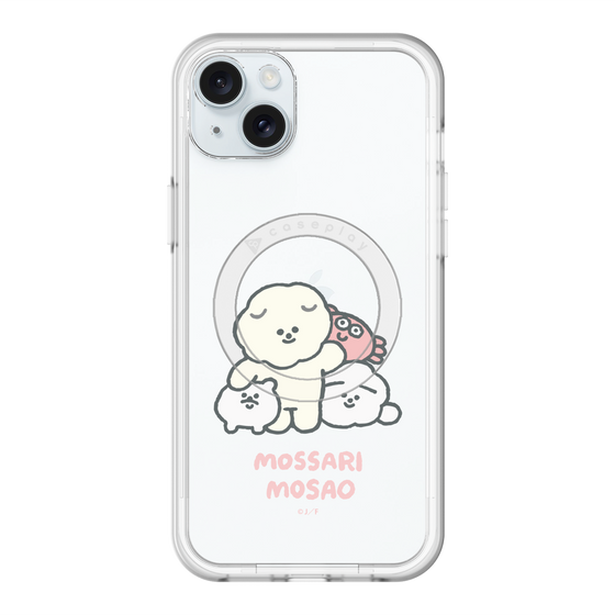 スリムプロテクションプレミアムケース with MagSafe［ もっさりもさお - みんないっしょ - クリア ］