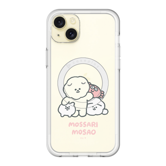スリムプロテクションプレミアムケース with MagSafe［ もっさりもさお - みんないっしょ - クリア ］