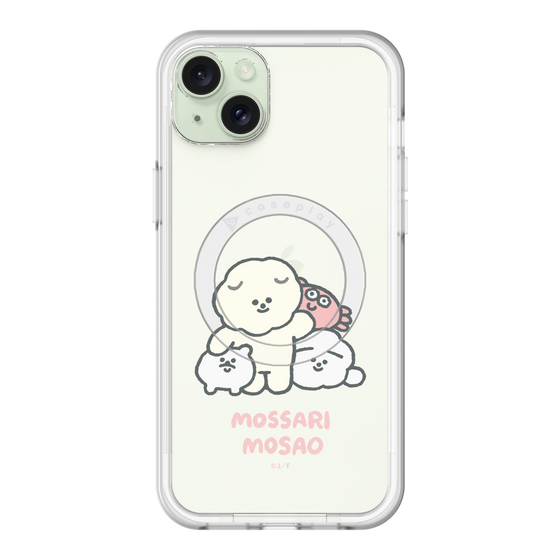 スリムプロテクションプレミアムケース with MagSafe［ もっさりもさお - みんないっしょ - クリア ］