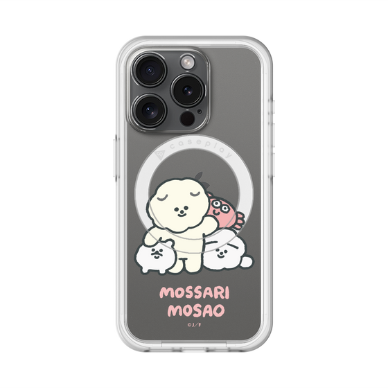 スリムプロテクションプレミアムケース with MagSafe［ もっさりもさお - みんないっしょ - クリア ］