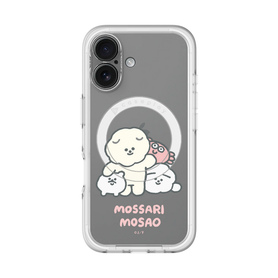 スリムプロテクションプレミアムケース with MagSafe［ もっさりもさお - みんないっしょ - クリア ］