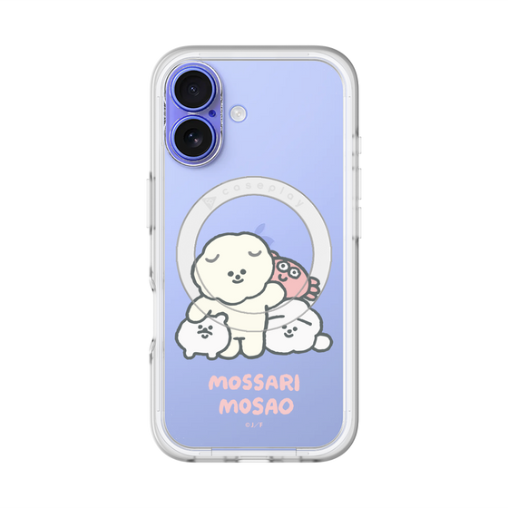 スリムプロテクションプレミアムケース with MagSafe［ もっさりもさお - みんないっしょ - クリア ］