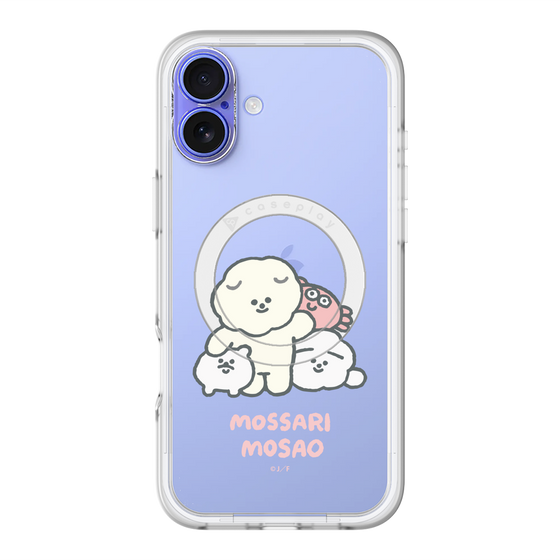スリムプロテクションプレミアムケース with MagSafe［ もっさりもさお - みんないっしょ - クリア ］