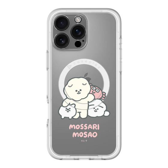 スリムプロテクションプレミアムケース with MagSafe［ もっさりもさお - みんないっしょ - クリア ］