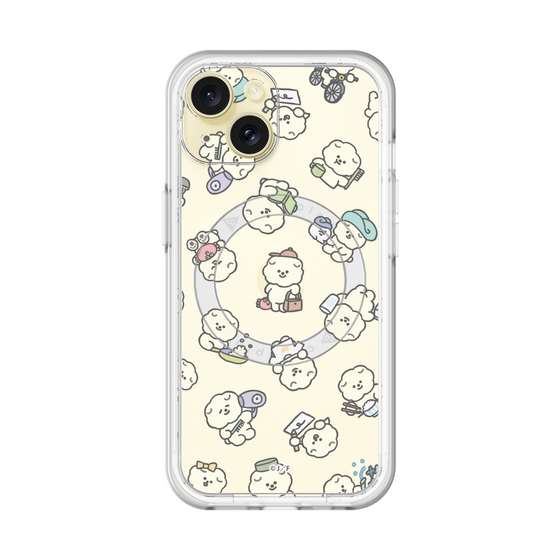 スリムプロテクションプレミアムケース with MagSafe［ もっさりもさお - もさおがいっぱい - クリア ］