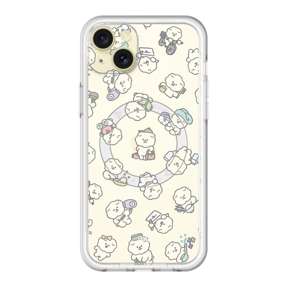 スリムプロテクションプレミアムケース with MagSafe［ もっさりもさお - もさおがいっぱい - クリア ］