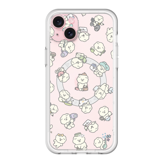 スリムプロテクションプレミアムケース with MagSafe［ もっさりもさお - もさおがいっぱい - クリア ］