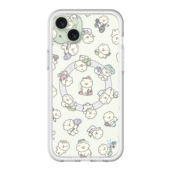 スリムプロテクションプレミアムケース with MagSafe［ もっさりもさお - もさおがいっぱい - クリア ］