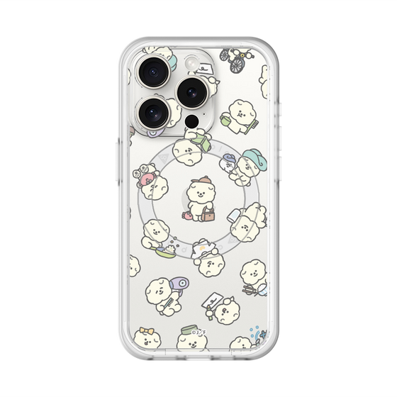 スリムプロテクションプレミアムケース with MagSafe［ もっさりもさお - もさおがいっぱい - クリア ］