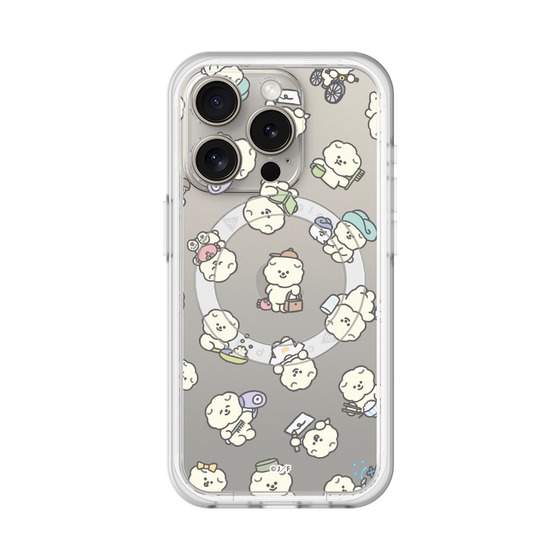 スリムプロテクションプレミアムケース with MagSafe［ もっさりもさお - もさおがいっぱい - クリア ］
