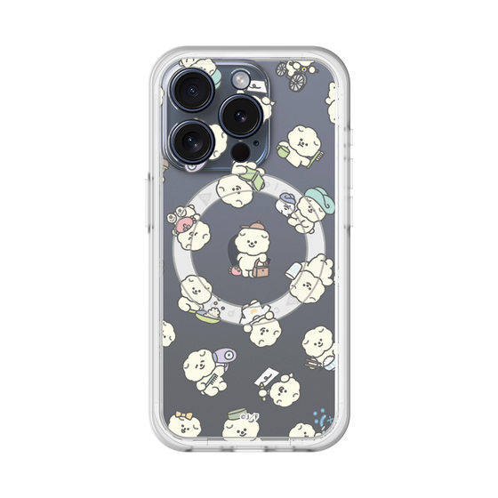 スリムプロテクションプレミアムケース with MagSafe［ もっさりもさお - もさおがいっぱい - クリア ］
