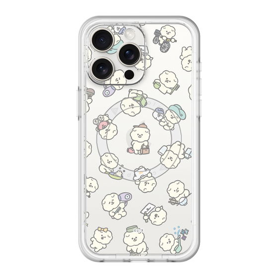 スリムプロテクションプレミアムケース with MagSafe［ もっさりもさお - もさおがいっぱい - クリア ］