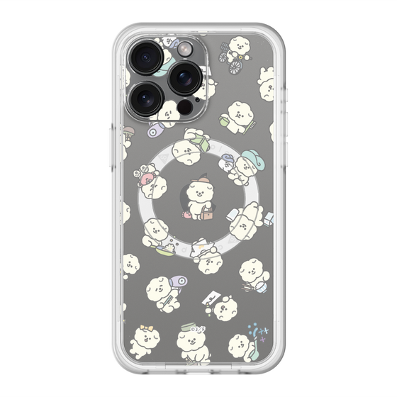 スリムプロテクションプレミアムケース with MagSafe［ もっさりもさお - もさおがいっぱい - クリア ］