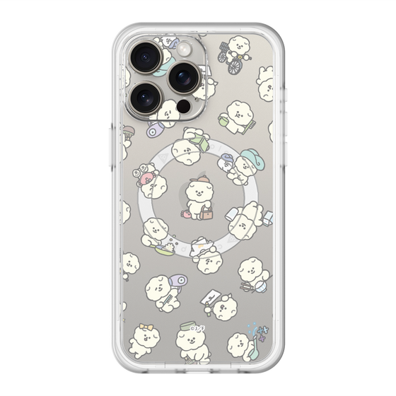 スリムプロテクションプレミアムケース with MagSafe［ もっさりもさお - もさおがいっぱい - クリア ］
