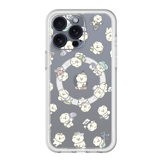 スリムプロテクションプレミアムケース with MagSafe［ もっさりもさお - もさおがいっぱい - クリア ］
