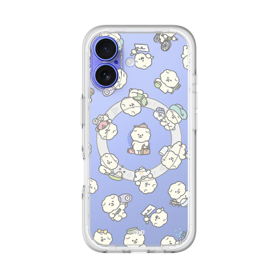 スリムプロテクションプレミアムケース with MagSafe［ もっさりもさお - もさおがいっぱい - クリア ］