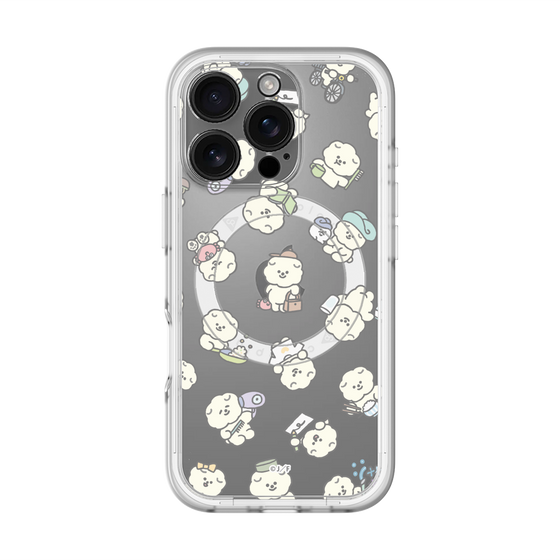 スリムプロテクションプレミアムケース with MagSafe［ もっさりもさお - もさおがいっぱい - クリア ］