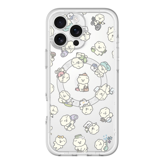スリムプロテクションプレミアムケース with MagSafe［ もっさりもさお - もさおがいっぱい - クリア ］