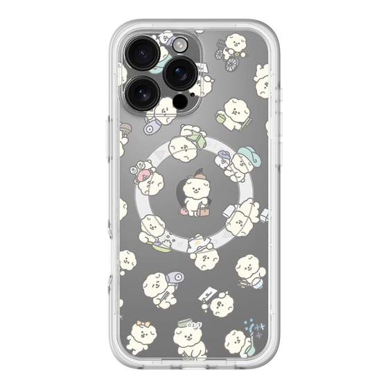 スリムプロテクションプレミアムケース with MagSafe［ もっさりもさお - もさおがいっぱい - クリア ］