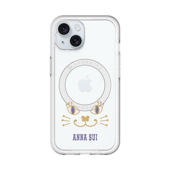 スリムプロテクションプレミアムケース with MagSafe［ ANNA SUI - フェイス - クリア ］