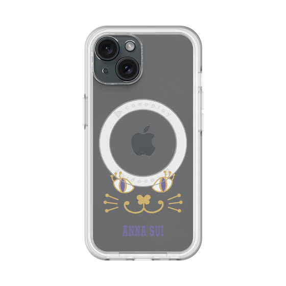 スリムプロテクションプレミアムケース with MagSafe［ ANNA SUI - フェイス - クリア ］