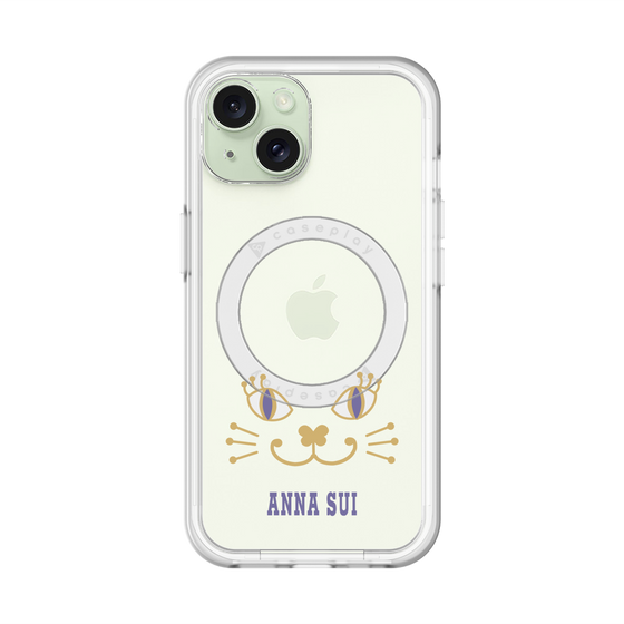 スリムプロテクションプレミアムケース with MagSafe［ ANNA SUI - フェイス - クリア ］