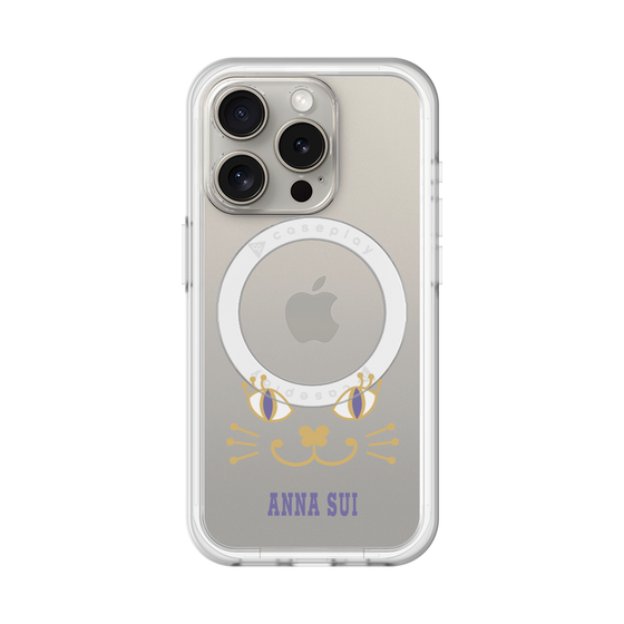 スリムプロテクションプレミアムケース with MagSafe［ ANNA SUI - フェイス - クリア ］