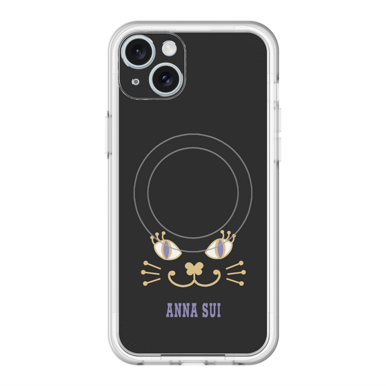 スリムプロテクションプレミアムケース with MagSafe［ ANNA SUI - フェイス - ブラック ］
