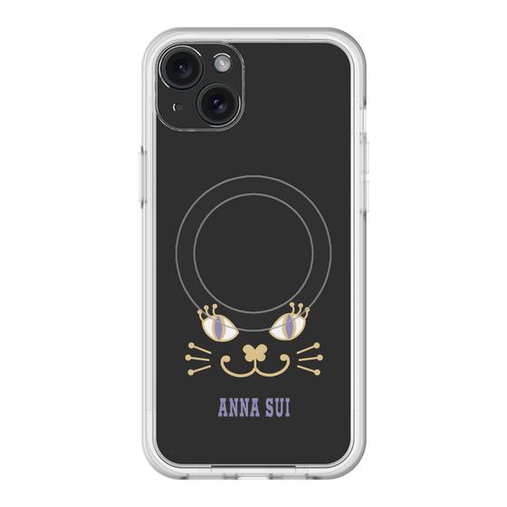 スリムプロテクションプレミアムケース with MagSafe［ ANNA SUI - フェイス - ブラック ］