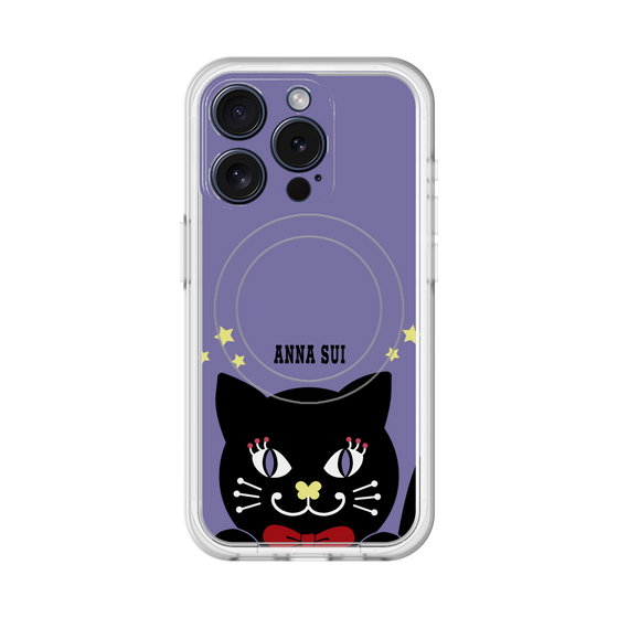 スリムプロテクションプレミアムケース with MagSafe［ ANNA SUI - TITIとスター - パープル ］